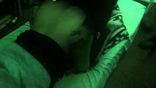 Couple fucks doggystyle in the dark, then turns on the light