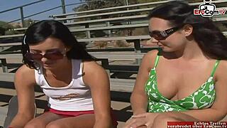 Dildo ANAL SEX with TWO BRUNETTE TEEN 18+S with NATURAL TITS!!