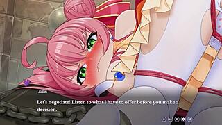 Arrogant kaiju princess bound in outdoor bondage game with blowjob and toys