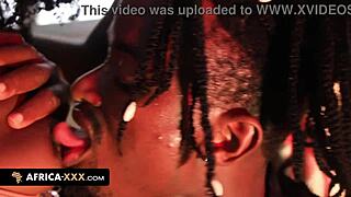 having hot sex with this ebony woman, bending her over for pussy riding and cum in mouth