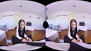 'do you like 3d porn?' the secretary asks on virtualrealporn, 'i'm here for you.'