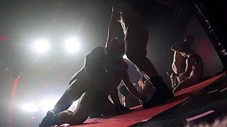 Porn stars engage in gay orgy at night club