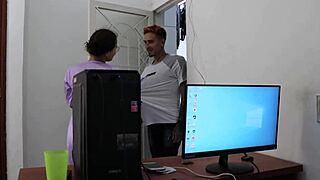 I watch my stepfather fuck my teen stepdaughter hard