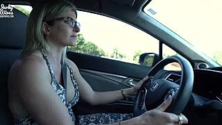 Solo trip with stepmom - nude car ride, hotel oral - Cory Chase