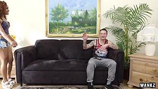 black teen nami bangs lucky older guy in wild romp