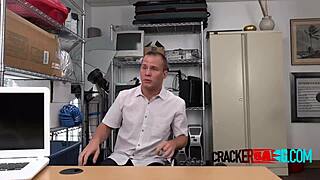 Interracial gay hardcore sex in the office with virgin ass