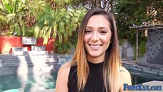 Pretty teen gets facial 😍