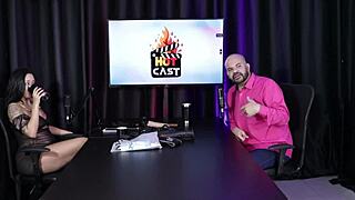 Na TIV Models in Sheer Red Lingerie with Paulo Avelar