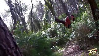 A Simple Hiking Expedition Ends Up With A Sensational Outdoor Threesome Double Penetration Action