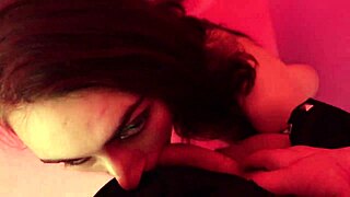 Wow! Petite Tranny Gets Bareback and Facial from Redhead Shemale in POV!