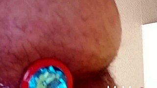 gay guy explores his ass with toys