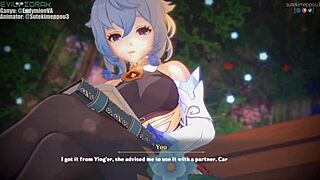 ganyu in an exciting anime adventure!