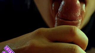 The Sweet Girl In Uniform Delivers Close-Up Blowjob, Sucking Cock Deepthroat For Cum