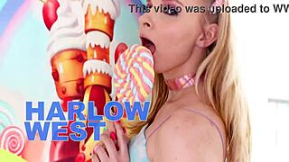 Harlow West Swallows Big Dick Cum