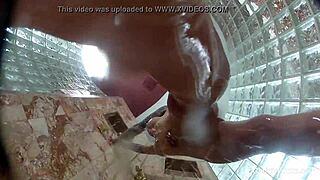 christy mack bathes, showing big tits