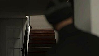 Bold redhead MILF in lingerie shows big tits in 3D game Golden Mean episode 4