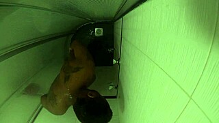 guy takes nice shower