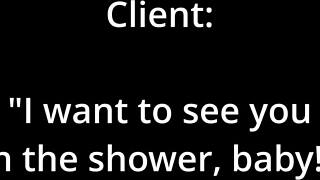 Ts Angelique Monroe performs private webcam show in shower, using toys sensually.