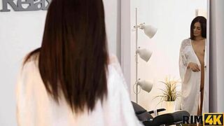 Rim4k handsome guy makes breakfast while wife is worshipping his ass.