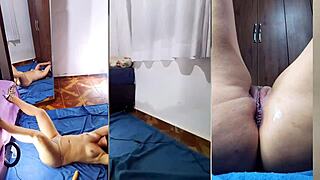 exhibitionist puts dildo in pussy doggystyle?