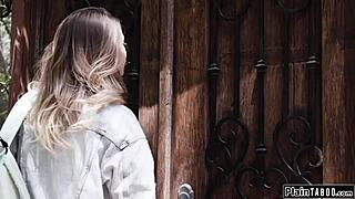 New Foster Teen 18+ Boldly Sucks And Rides Stepdaddy's Big Cock