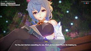 ganyu in an exciting anime adventure!