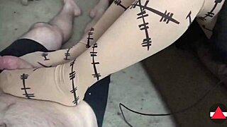 Pre-Cum Pantyhose Footjob Action