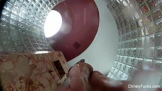 christy mack bathes, showing big tits