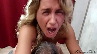 real amateur couple's sextape with blowjob deepthroat and blonde riding to orgasm cumshot