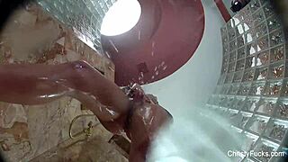 christy mack bathes, showing big tits