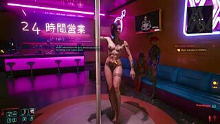 Judy and Johnny Silverhand Hide Intense Anal Sex with Squirting and Bukkake