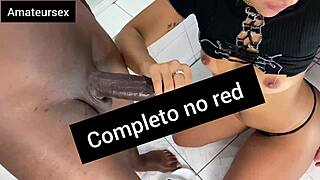 Young Latina Hides in Bathroom for Secret Meeting