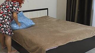 Stepmom Prepares Bed for Intense Anal Session with Stepson