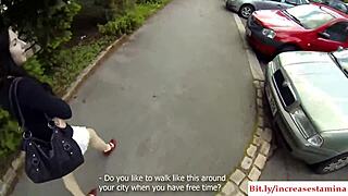 out-of-town gal fucked outside