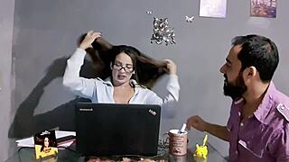 Latina milf uses her ass to sell with big cock creampie