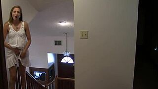 steamy threesome with insatiable babysitter obsessed with lashing into her gaping pussy