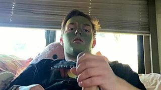 Fit guy strokes his cock while doing skin care routine - instagram joshuaaalewisss