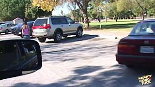 Parking Lot Pick Up Turns Into Raunchy Threesome