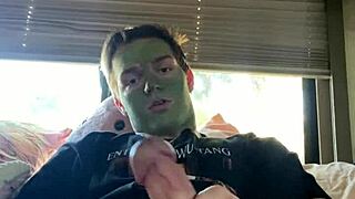 Fit guy strokes his cock while doing skin care routine - instagram joshuaaalewisss