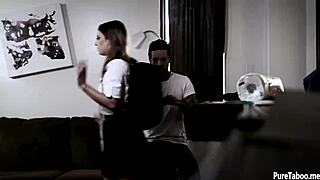 Petite teen 18+ in weird reality with older guy