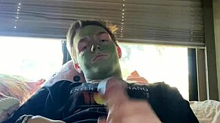 Fit guy strokes his cock while doing skin care routine - instagram joshuaaalewisss