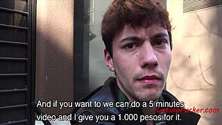 Paying Latino Teen Friend for Outdoor Gay Action