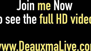 Sensual sensual Deauxma gets steamy with girlfriend seductive blonde cougar Allure, as she gets filled with a strap-on