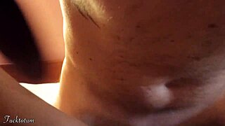 real couple fucks hard, she moans and cums on dick, cumshot on belly