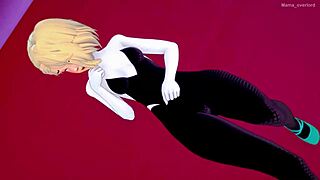 spider gwen in her suit craves hotel banging, adult style.