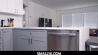 Petite 18+ Teen Freya Von Doom Gives Half Time Blowjob!