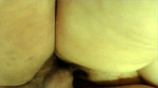 Watch this curvy big butt milf get fucked doggy style and receive a cumshot on her ass!