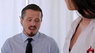 Intern boss Jamie Michelle says, I’m gonna fuck you hard, embarrassed intern!