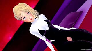 spider gwen in her suit craves hotel banging, adult style.