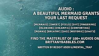An amazing mermaid fulfills your last wish with exquisite licking and finger banging